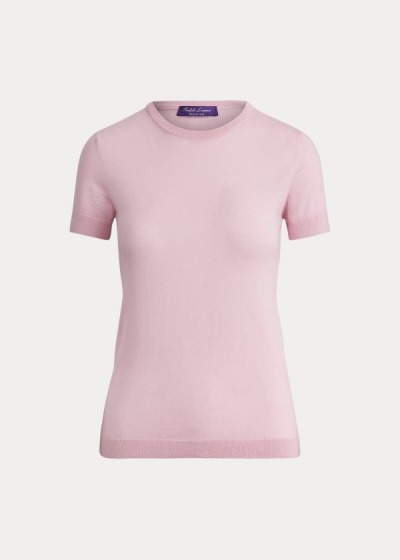 Ralph Lauren Cashmere Korte Ærmer Striktrøje Dame Danmark (NMYVP8074)